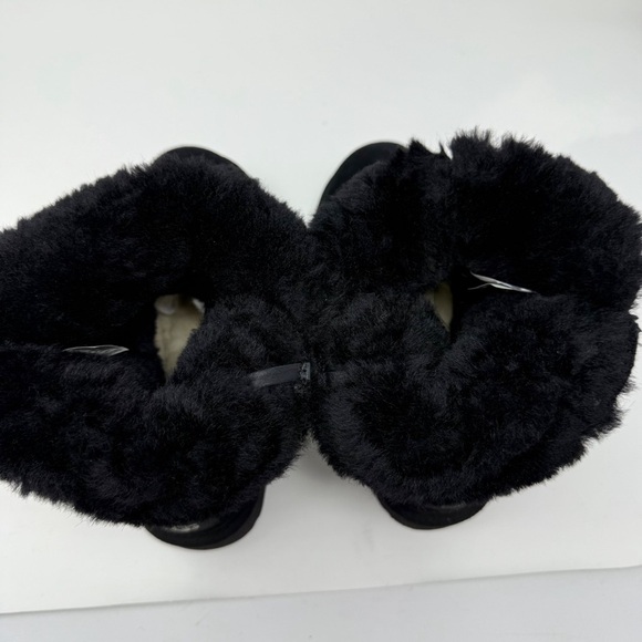 UGG Australia Black Suede Shearling Mid Calf Boots Women’s Size 9 - Picture 12 of 16
